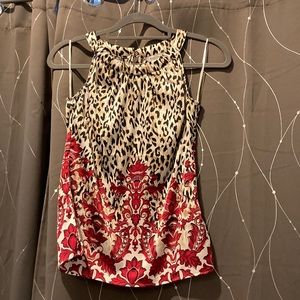 White House Black Market SL Fortuna Print Shell